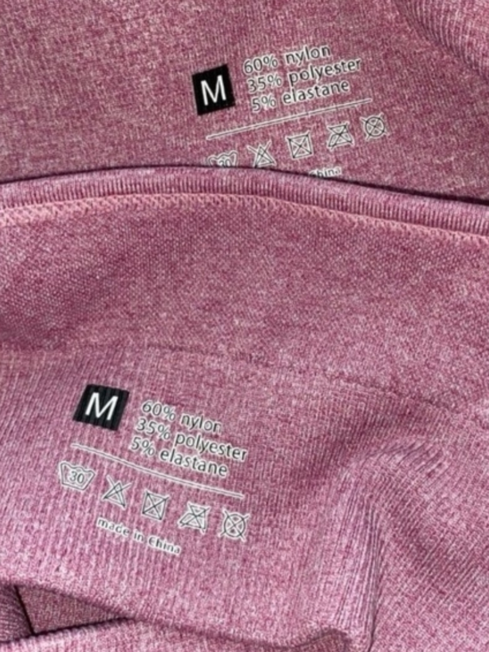 Mauve Seamless Workout Set - Crop Top & High-Waist Shorts - Picture 2 of 2